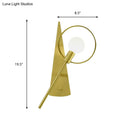 Modern gold angular ring sconce light fixture for bedroom