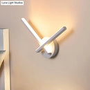 Modern gold angular wall lamp bedroom warm white light