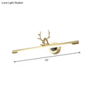 Modern gold antler deco bathroom vanity wall light