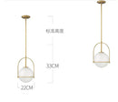 Modern gold arched glass bar pendant lamp kitchen light