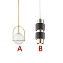 Modern gold arched glass bar pendant lamp kitchen light
