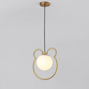 Modern gold arched glass bar pendant lamp kitchen light