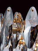 Modern gold ash crystal ceiling chandeliers living room pendant light