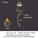 DecorBites™ Attic Crystal Chandelier for Living Room Dining Room Stair Lamp