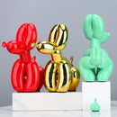 Modern gold balloon dog statue living room resin art sculpture