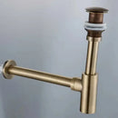 Modern gold basin tap kit with deodorization drain bathroom hardware