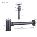 Modern gold basin tap siphon kit bathroom pop up drain
