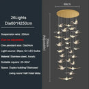 Modern gold bird design led chandelier for living room