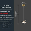 Modern gold bird design led chandelier for living room