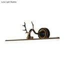 Modern gold & black antler vanity sconce light bedroom wall lamp