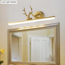 Modern gold & black antler vanity sconce light bedroom wall lamp