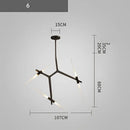 DecorBites™ Branch Suspension Pendant Light - Gold Black G9 LED Iron Glass Fixture