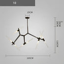 DecorBites™ Branch Suspension Pendant Light - Gold Black G9 LED Iron Glass Fixture