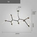 DecorBites™ Branch Suspension Pendant Light - Gold Black G9 LED Iron Glass Fixture