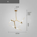 DecorBites™ Branch Suspension Pendant Light - Gold Black G9 LED Iron Glass Fixture
