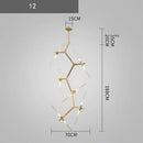 DecorBites™ Branch Suspension Pendant Light - Gold Black G9 LED Iron Glass Fixture