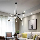 DecorBites™ Branch Suspension Pendant Light - Gold Black G9 LED Iron Glass Fixture