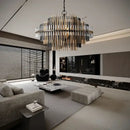 DecorBites™ Brass Glass Ceiling Chandelier: Elegant Lighting for Luxurious Living Spaces