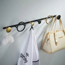 DecorBites™ Brass Towel Hook Set Bathroom Kitchen Hanger Gold Black Row Robe Hat Clothes
