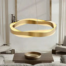 Modern gold & black circle pendant light living room chandelier
