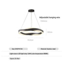 Modern gold & black circle pendant light living room chandelier