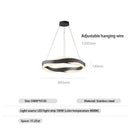 Modern gold & black circle pendant light living room chandelier