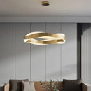 Modern gold & black circle pendant light living room chandelier