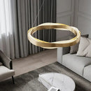 Modern gold & black circle pendant light living room chandelier