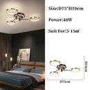 Modern gold & black circular ring pendant light for living room
