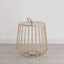 Modern gold & black coffee table living room wireframe side tables