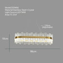 Modern gold & black crystal led chandelier dining room pendant light