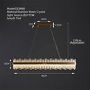 Modern gold & black crystal led chandelier dining room pendant light