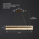Modern gold & black crystal led chandelier dining room pendant light