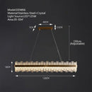 Modern gold & black crystal led chandelier dining room pendant light