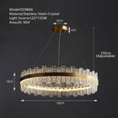 Modern gold & black crystal led chandelier dining room pendant light