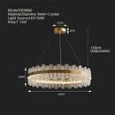 Modern gold & black crystal led chandelier dining room pendant light