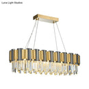 DecorBites™ Tri-Sided Crystal Rod Hanging Lamp - Traditional Gold Chandelier Light with 10 Heads