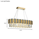 DecorBites™ Tri-Sided Crystal Rod Hanging Lamp - Traditional Gold Chandelier Light with 10 Heads