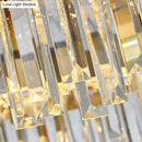 DecorBites™ Tri-Sided Crystal Rod Hanging Lamp - Traditional Gold Chandelier Light with 10 Heads