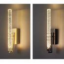 Modern gold & black crystal wall sconce bedroom led light