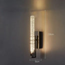 Modern gold & black crystal wall sconce bedroom led light