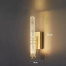 Modern gold & black crystal wall sconce bedroom led light