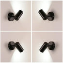 Modern gold & black cylindrical led wall lamp for living room