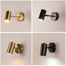 Modern gold & black cylindrical led wall lamp for living room