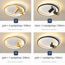 Modern gold & black decorbites dimmable led ceiling lights living room