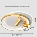 Modern gold & black decorbites dimmable led ceiling lights living room