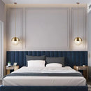Modern gold & black glass ball led pendant light bedroom decor