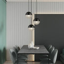 Modern gold & black glass ball led pendant light bedroom decor