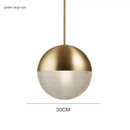 Modern gold & black glass ball led pendant light bedroom decor