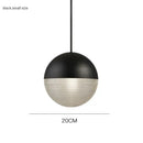 Modern gold & black glass ball led pendant light bedroom decor